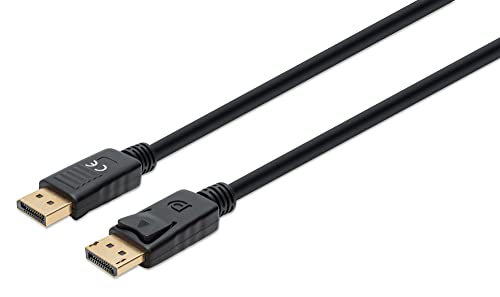 Manhattan DisplayPort-Kabel, 3 m, 8 K/60 Hz, PVC, Stecker/Stecker, Schwarz