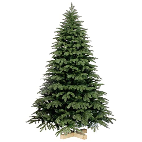 SALCAR Weihnachtsbaum Künstlich mit Holzständer, Künstlicher Tannenbaum 120 cm aus PE Spritzguss & PVC mit Handschuhen als Weihnachtsdeko Innen
