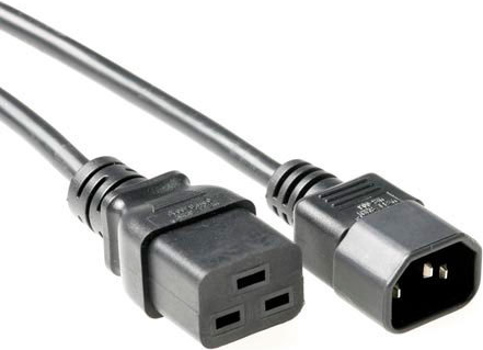 Microconnect PE0191405 Stromkabel Schwarz 0,5 m C19-Koppler C14-Koppler (PE0191405)