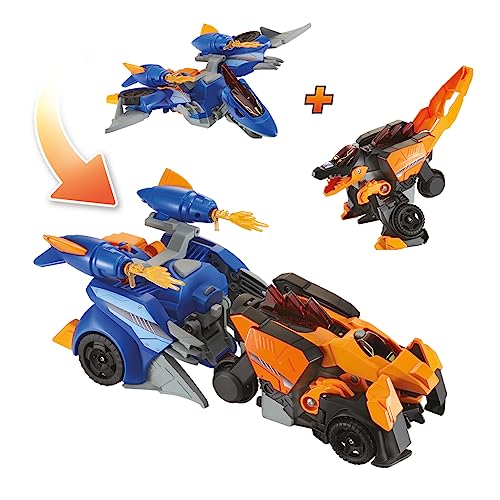 Vtech - Switch&Go Dinos 2-in-1 Spinosaurier-Pterodactil Dinocar (3480-549322)