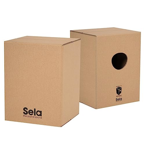 Sela SE 088 Carton Cajon Mini, geeignet für Kinder und Anfänger, Drum Box mit Snare Sound, Made in Germany