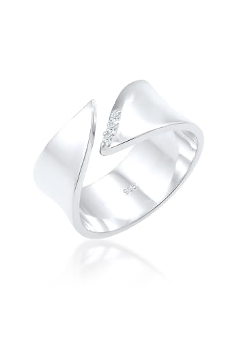 Diamore Ring Damen Wickelring Diamant (0.06 ct.(in 925 Sterling Silber