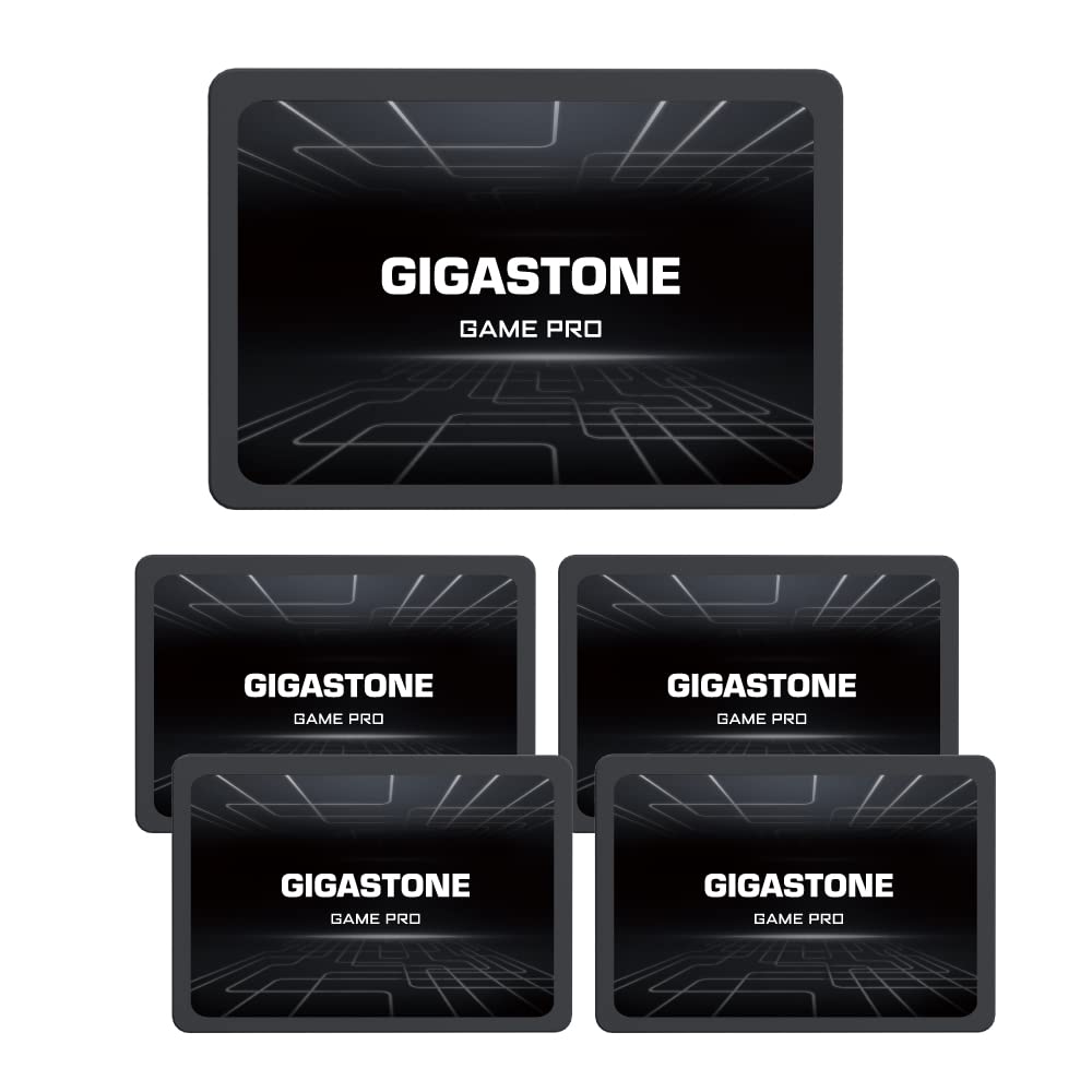 Gigastone Game Pro 128GB 5er-Pack SATA III 2,5 Zoll Internes Solid State Drive, Lesegeschwindigkeit bis zu 510 MB/s. 2,5" 3D NAND SSD-Festplatte, kompatibel mit Laptops PC und Desktops