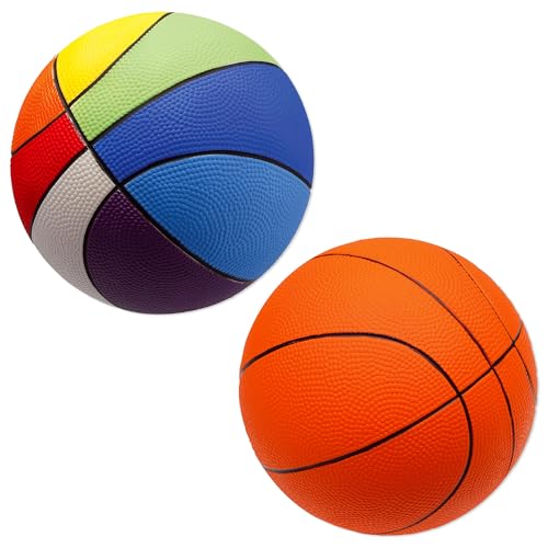 Sport-Thieme PU-Schaumstoffball Basketball | Sehr gut Springender Softball | Orange o. Bunt | Durchmesser 200 mm | 290-300 g | Schaumstoff mit PU-Beschichtung | Markenqualität