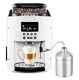 Krups Essential Kaffeevollautomat EA8161 | 3 Temperaturstufen + 3 Mahlstärken | Espresso | Kaffee | LCD-Anzeige | Auto Cappuccino | XS6000 Set | Energieklasse A | weiß