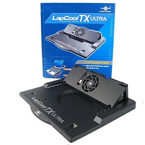 Vantec LapCool TX LPC-460TX Verstellbarer Notebook-Ständer mit integriertem Lüfter (schwarz)