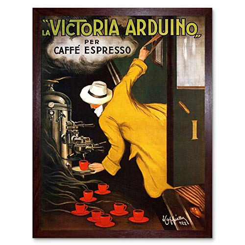 Cappiello 1922 Advert Coffee Victoria Arduino Art Print Framed Poster Wall Decor 12x16 inch Werbung Kaffee Wand Deko
