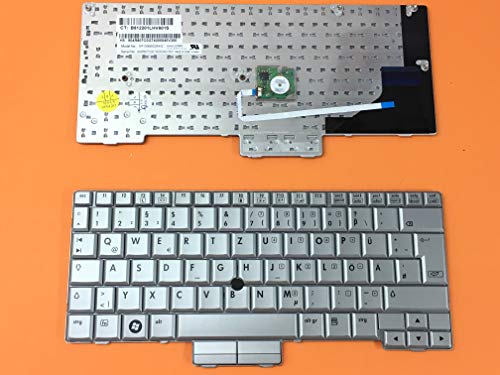 THT Protek DEUTSCHE - Silber Tastatur Kompatibel für HP EliteBook 2710p 2730 2730p, MP-06886D06442
