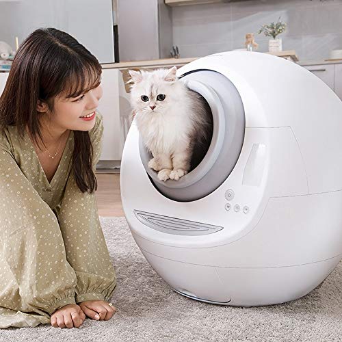 Jlxl Automatisch Selbstreinigung Katzenstreukasten Komplett geschlossen Elektro-Reiniger Smart Cat Toilette Mit Deo for Katzengewicht und Reinigung 9.25