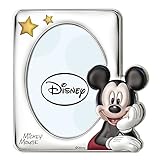 VALENTI & Co Bilderrahmen bemalt mit technischen 3d silber Mickey Mouse Disney 13 x 18