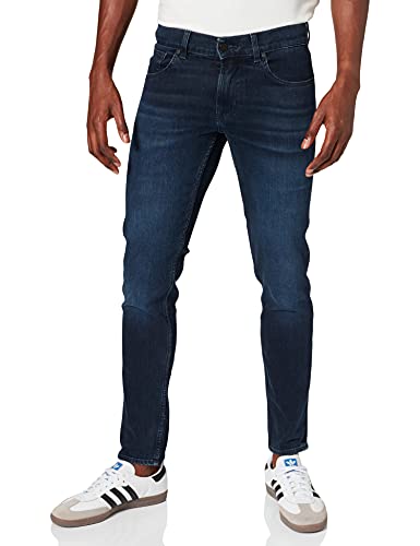 7 For All Mankind Herren Slimmy Tapered Luxe Performance Eco Dark Blue Jeans, 36