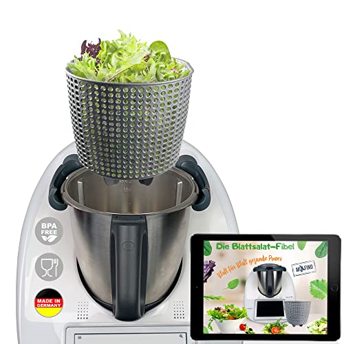 NEU: MixFino Salatschleuder für Thermomix Zubehör TM6 TM5 - Endlich Salat trocknen mit deinem Thermomix TM6 auch für den TM5 Zubehör - Thermomix TM6 Zubehör - Qualität Made in Germany
