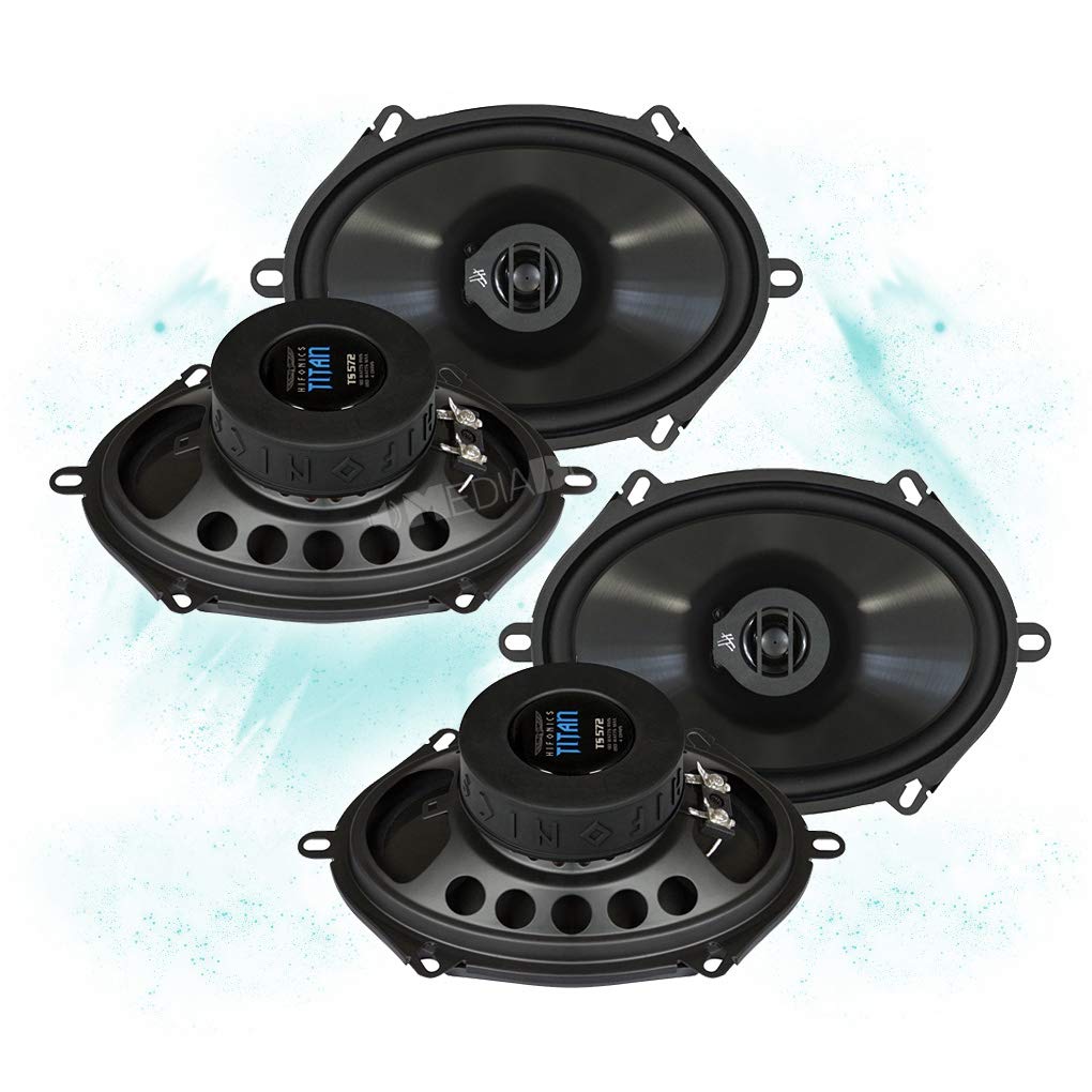 Mediadox HIFONICS Front/Heck 5x7/15x20cm Auto Lautsprecher/Boxen/Speaker Komplett-Set kompatibel für Ford IIIII