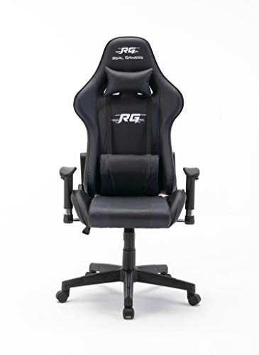 Dynamic24 Gaming Computerstuhl Real Gamers Pro schwarz Bürostuhl Drehstuhl Gamer Sessel