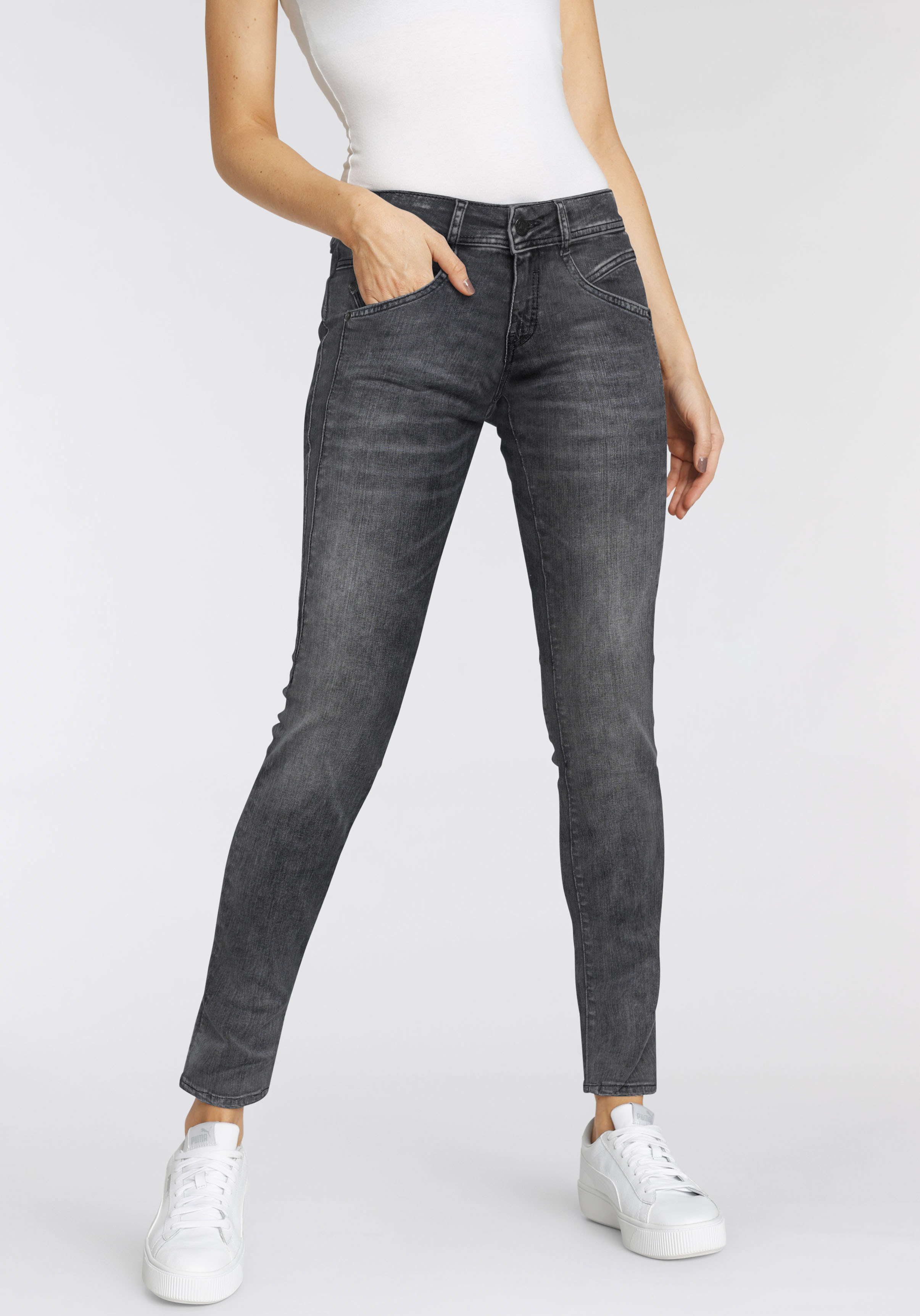 Herrlicher Slim-fit-Jeans GINA RECYCLED DENIM