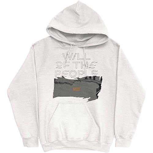 Muse Kapuzenpullover Will of The People Band Logo Nue offiziell Unisex Weiß XL