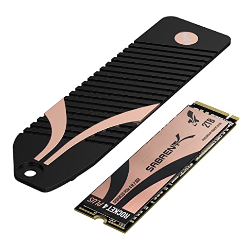 Sabrent Rocket 4 Plus NVMe 4.0 Gen4 PCIe M.2 Interne Extreme Performance SSD + M.2 NVMe PS5 Kühlkörper (SB-RKT4P-PSHS-2TB)