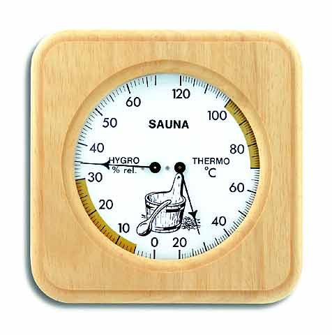 Sauna - Thermo Hygromether "Quadrat"