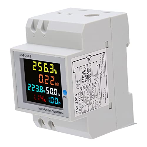 D52-2066 Wattstundenzähler 0-999,99Kilowattstunden Energiezähler LCD-Anzeige Elektrischer Haushaltszähler für chemische Industrie, Kraftwerke, DOS-Systeme
