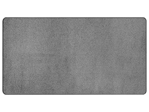 Primaflor Kurzflor Wohnzimmerteppich - Manila, Silbergrau, 80x150 cm, Viele Größen und Farben, Moderner Teppich für Kinderzimmer, Arbeits- und Schlafzimmer, Fußbodenheizung geeigneter Teppichläufer