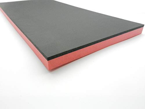Werkzeugeinlage Hartschaumstoff Systemeinlage Shadow Board Schaumeinlage für Werkzeugwagen, schwarz-rot (500 x 600 x 30 mm)