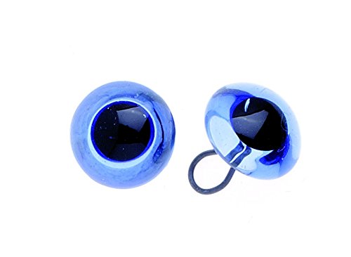 Glorex Augen Glas/Oese, Mehreres, Blau, 13,5 x 8 x 1 cm, 50-Einheiten