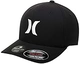 Hurley Herren Men's Dri-Fit One & Only Flexfit Baseball Cap, schwarz/weiß, X-Large