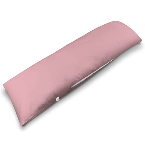 Seitenschläferkissen mit abnehmbarem Bezug aus 100% Baumwolle 40 x 145 cm - Kissen für Seitenschläfer Body Pillow Komfortkissen Schlafkissen Seitenschlafkissen ekmTRADE (35, Kissen mit Bezug)