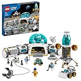 LEGO 60350 City Mond-Forschungsbasis, Weltraum-Spielzeug mit Lande-Rakete und Auto-Buggy NASA Serie mit Astronauten-Minifiguren, ab 7 Jahren