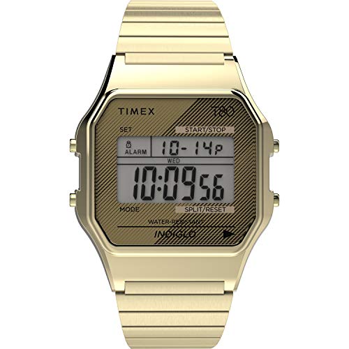 Timex Siehe T80 34 mm Bracelet extensible en Acier inoxydable