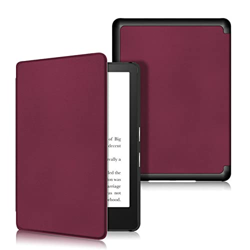For All-New Kindle Paperwhite 5 Case Pu Leather Magnetic Smart Cover For 6.8" All-New Kindle Paperwhite And Kindle Paperwhite Signature Edition (11Th Generation - 2021 Release),Wine Red,Paperwhi