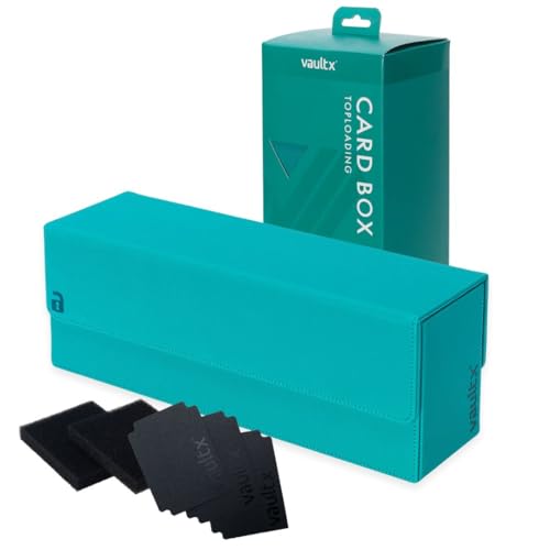 Vault X Exo-Tec Aufbewahrungsbox mit abnehmbarem Magnetdeckel, Kartenteiler und Schwammfüllern – Halterung mit großem Fassungsvermögen zum Organisieren und Aufbewahren von Deckboxen und losen