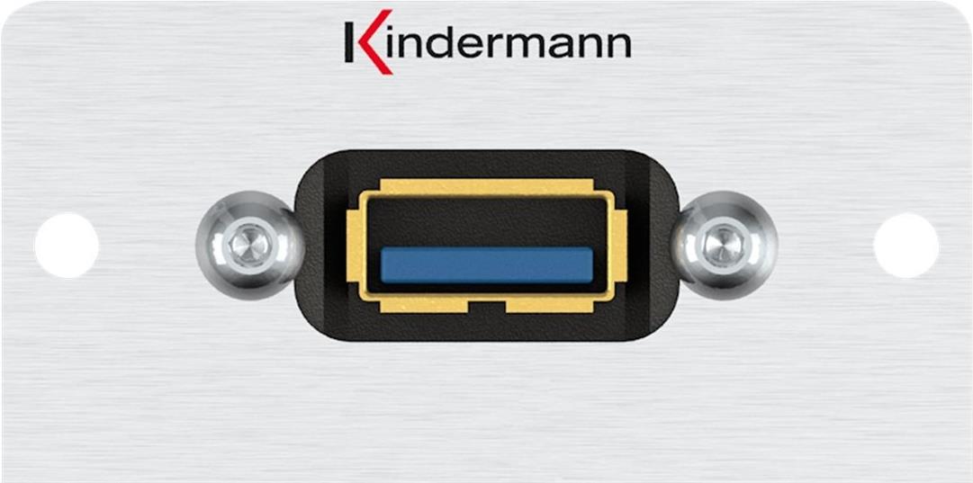 Kindermann Konnect 50 alu - Modulares Faceplate-Snap-In - USB 3.0 Type A (7444000828)