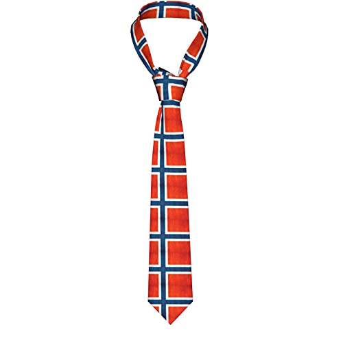 831 Herren Krawatten Norwegen-Flagge Trendy Tie Mode Schmal Schlips Retro Schmale Krawatten Für Feier Büro Partys