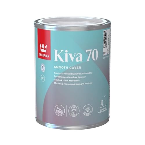 TIKKURILA Kiva 70 Glanzlack für Holzmöbel, Zierleisten, Türen und Fenster, 1 Liter