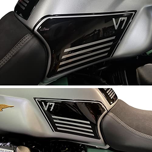 Aufkleber Motorrad Kompatibel Mit Guzzi V7 850 2021. Aufkleber Harz 3D - Schutz Seitenlichter Typ 3