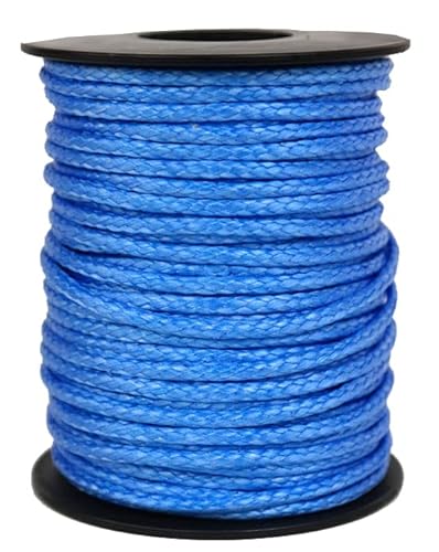 Gepotex Dyneema Flechtschnur Seil Dyneemaseil Flechtleine aus Dyneema - Durchmesser 2.5mm - 25 Meter Fb. blau