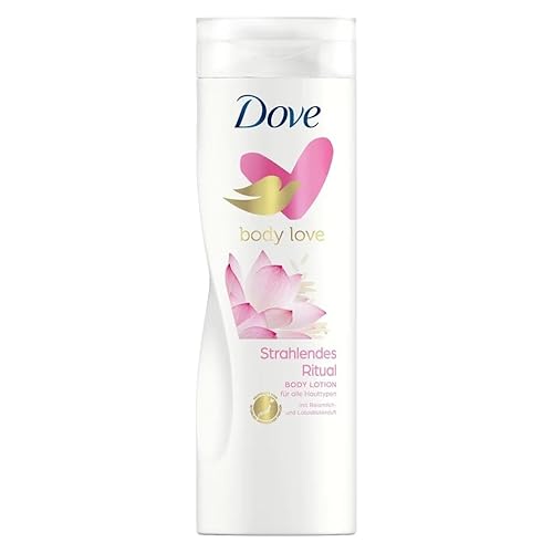 Dove Body Lotion - Glowing Ritual Lotus Flower - für alle Hauttypen - 3er Pack (3 x 400ml)