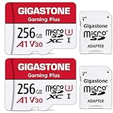 Gigatone 256GB Mirco SD Speicherkarte 2er-Pack, Gaming Plus, Kompatibel mit Nintendo Switch, Lesegeschwindigkeit bis zu 100MB/s, 4K UHD Videoaufnahme, Micro SDXC Karte UHS-1, A1, Klasse 10, U3 V30