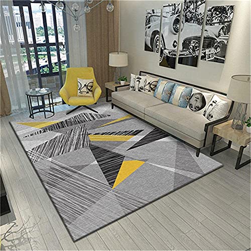 FGDSA Geometrisches Muster für die Küche, 160 x 230 cm, Dekoration, waschbar, pflegeleicht, Dekoration, Wohnzimmer, große Teppiche, Teppich für Schlafzimmer, rutschfester Teppich