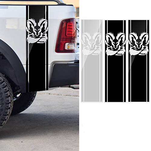 C-FUNN 97 x 25 cm Auto-Aufkleber aus PVC für Dodge Ram 1500 2500 3500 5,7 l DS011 – helles Schwarz