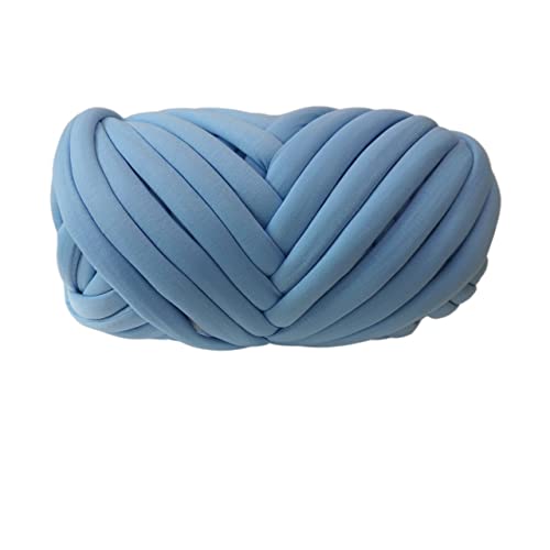 Chunky Yarn Super sperriges, klobiges Garn, dicker Faden for Handstricken, Häkeln, weiche Baumwolle, DIY-Armstricken, Spinngarndecke Arm Hand Stricken (Color : 0.5kg Blue)