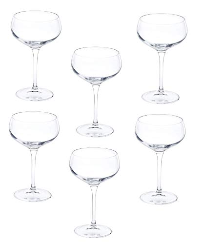 CRISTALICA Cocktailschale 6 Stück Sektschale Mixgetränk klassiches Glas 305ml