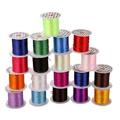 SUPVOX Schmuckfaden Elastische Basteln Handwerk Thread Kristall Faden für Schmuck Armband Herstellung 25 Rollen (zufällige Farbe)