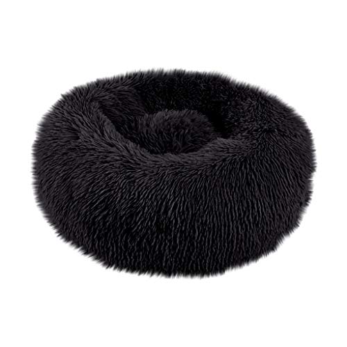 Yowablo Hundebett Tierbett Haustierbett Katzensofa Haustierkorb Hundecouch Haustier Schlafsack Katze Schlafsäcke Haustier Haus Katzenhaus Haustierhöhle Katze Matte (80 * 80 * 20cm,4- Schwarz)