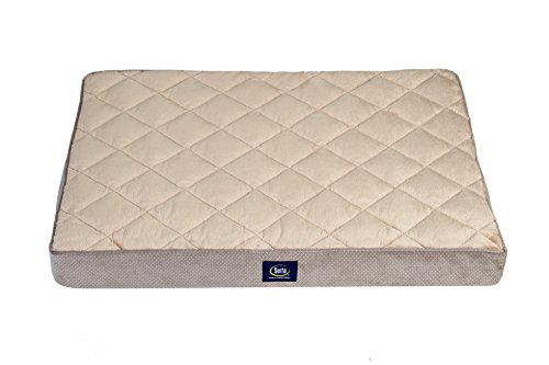 Serta Ortho Quilted Pillowtop Pet Bed, Large, Grey