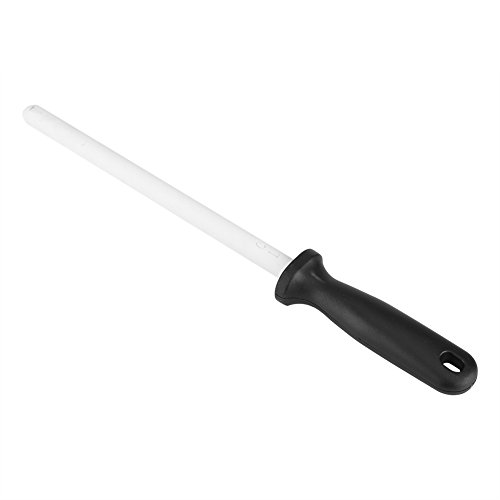 Hochwertiger synthetischer Messerschärfer aus Aluminiumkeramik 8-Zoll-Küchenmesserschärfer mit rundem Stab und bequemem Griffschärfer für Obstmesserscheren Verschiedene Messer