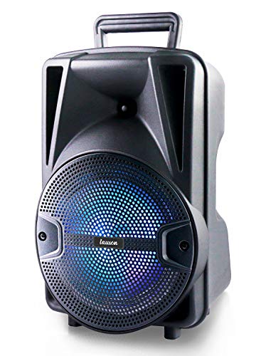 Lauson LLX35 Tragbar Party Boxen Bluetooth | Musikbox Bluetooth Radio | Discolichter | Karaoke Box | USB | SD | Mobile Musikanlage, Schwarz