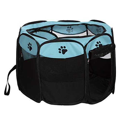 xueren Haustier-Laufstall für Hunde und Katzen, mit Krallen-Aufdruck, tragbar, faltbar, für den Innen- und Außenbereich