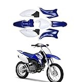 An Xin Motorrad ABS-Kunststoff Kotflügel Kit Karosserie Work Verkleidung Kit für Yamaha TTR110 Dirt Pit Bike (blau und weiß)